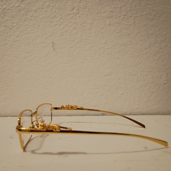 Gold Rimless Eyeglasses - Picture 3 of 9